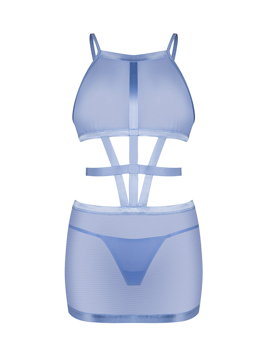 Shaderi Transparent Chemise & Thong