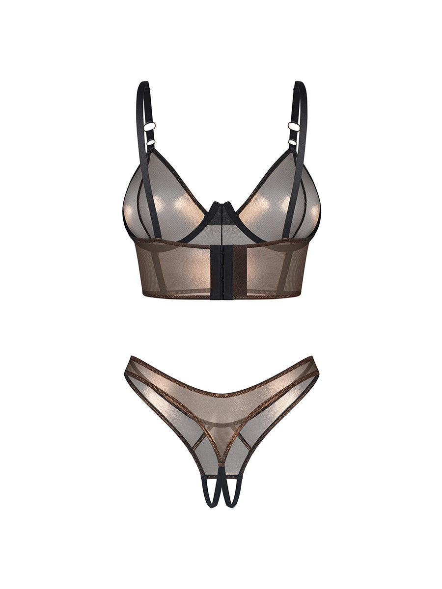 Soranna Shimmer Top & Crotchless Thong