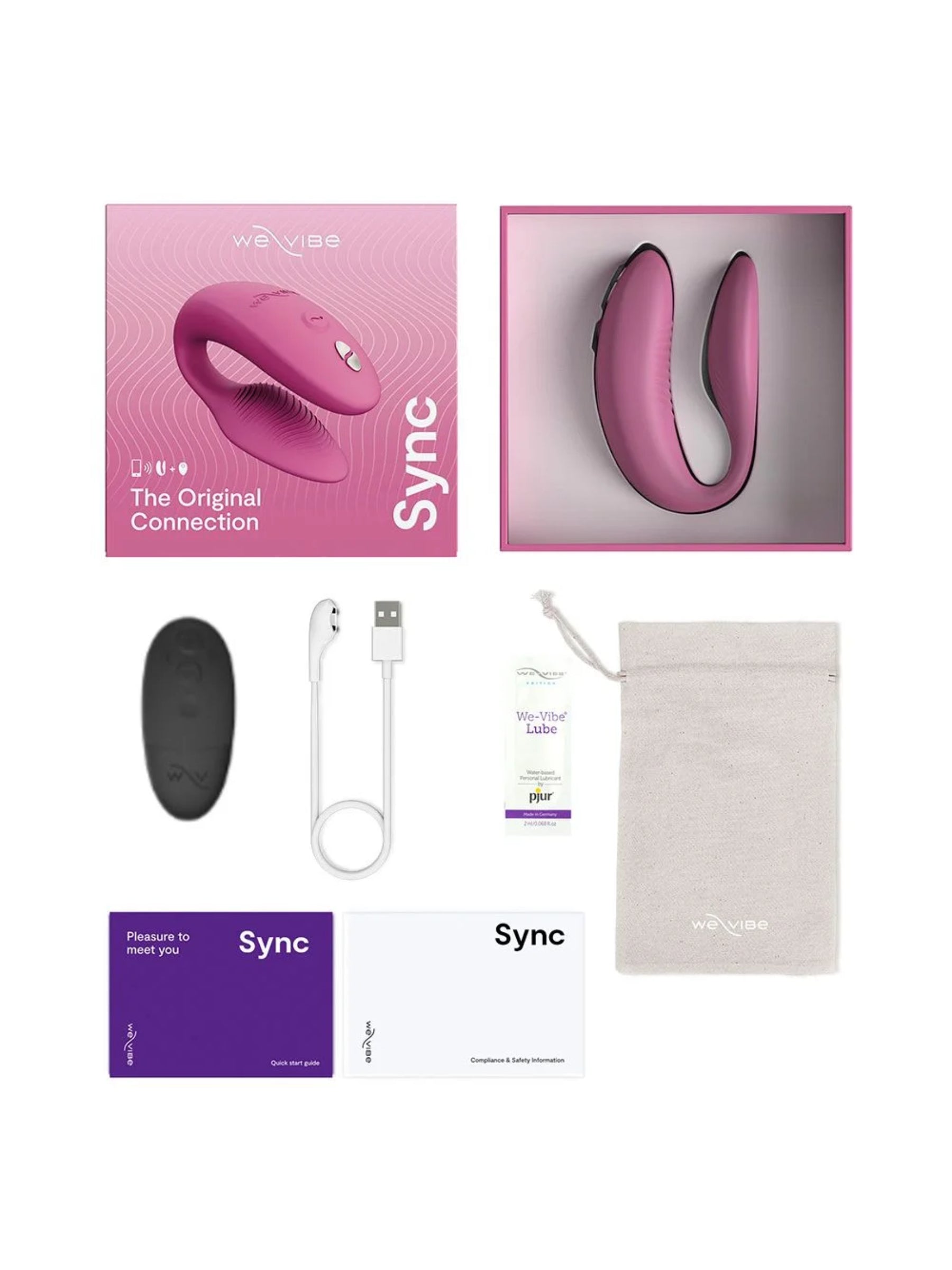 We-Vibe Sync 2 adjustable wearable couples vibrator for tailored dual resonance.