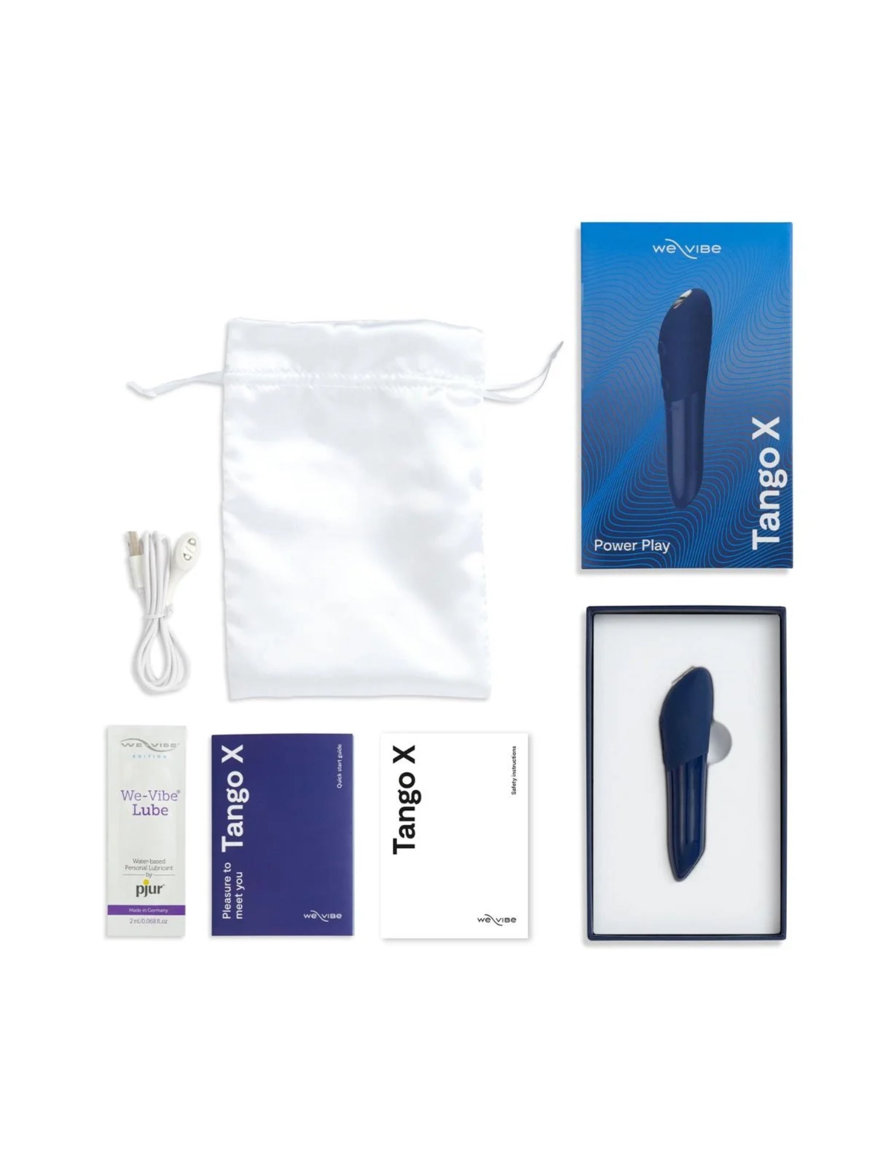 We-Vibe Tango X precision bullet vibrator offering concentrated acoustic power in a minimalist silhouette.