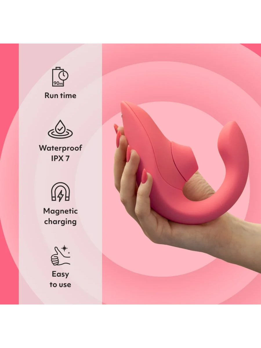 Womanizer Blend premium dual stimulation rabbit vibrator with Pleasure Air