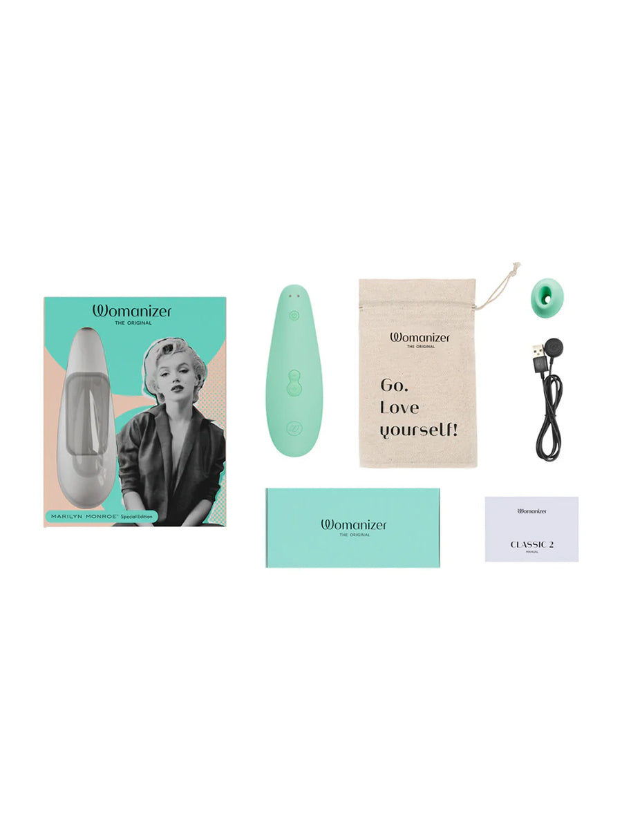 Womanizer x Marilyn Monroe Classic 2 Special Edition pleasure air clitoral stimulator in vivid red