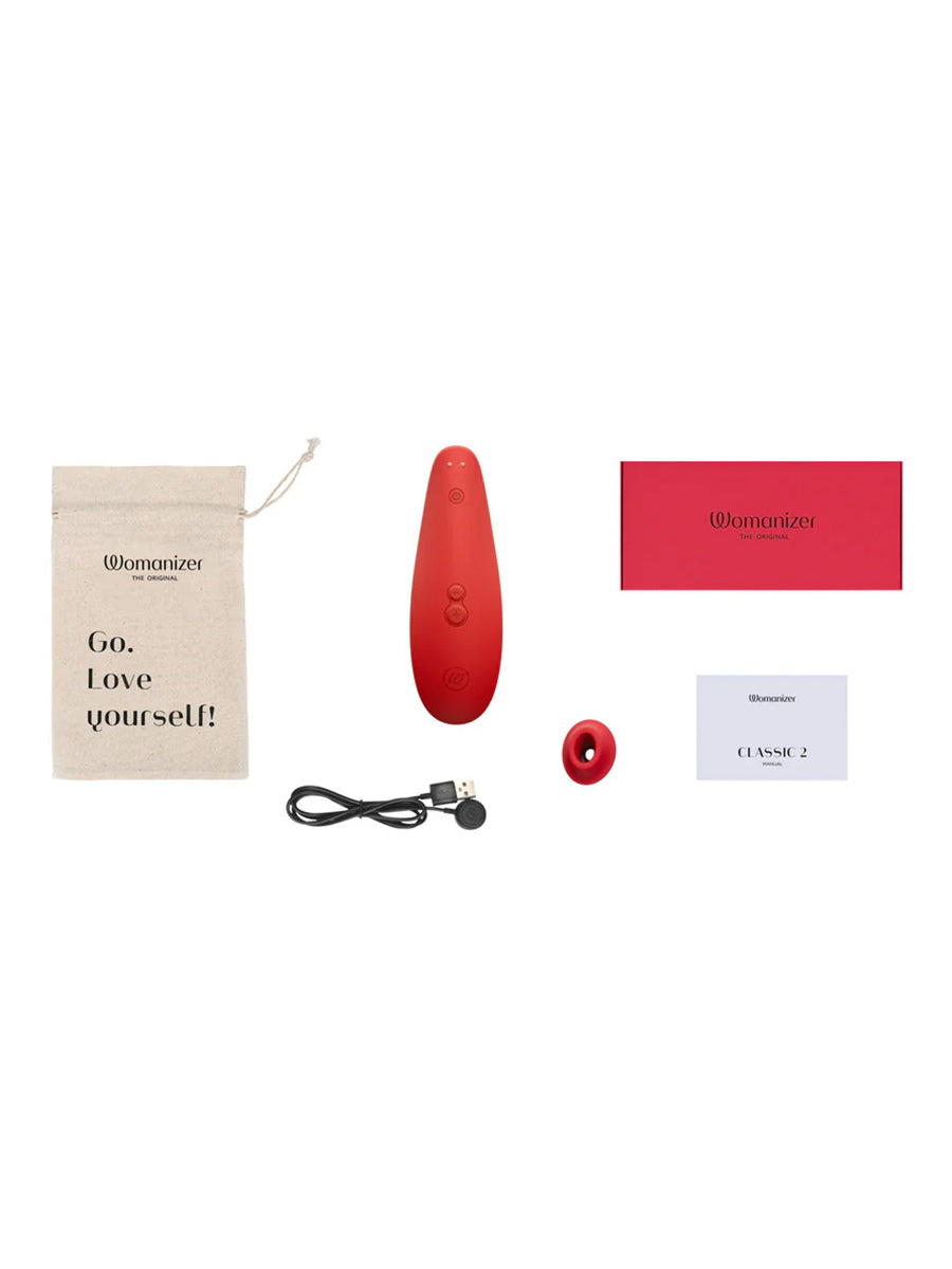 Womanizer x Marilyn Monroe Classic 2 Special Edition pleasure air clitoral stimulator in vivid red