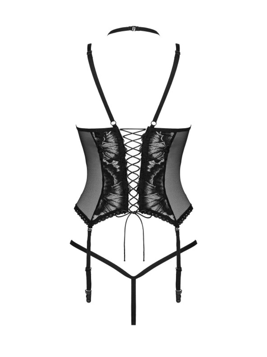 Alessya Black Lacy Corset & Thong