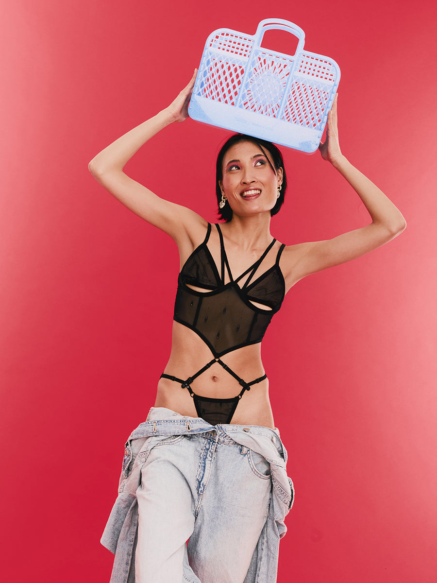 Anniverse Sepcial Top and Thong - Black