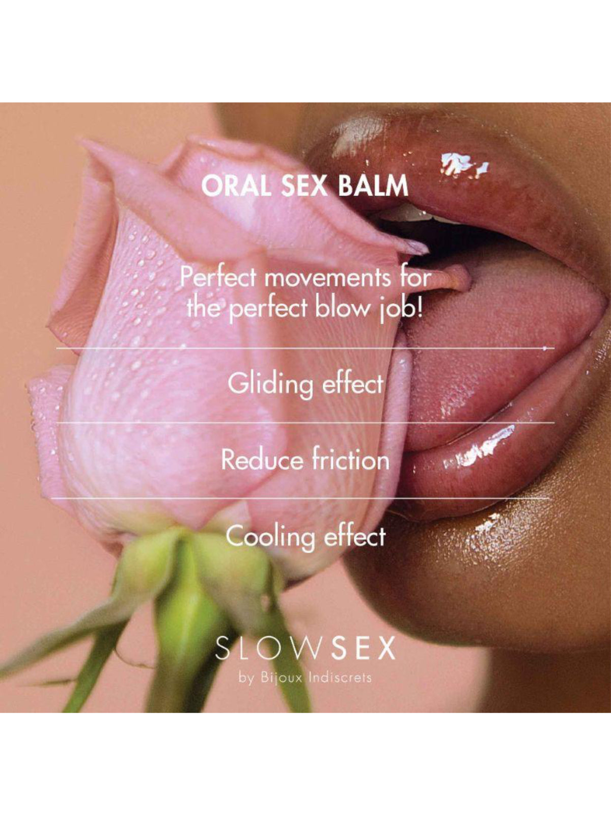 Bijoux Indiscrets cooling oral sex balm featuring the patented Frescolat molecule and an inviting coconut aroma.