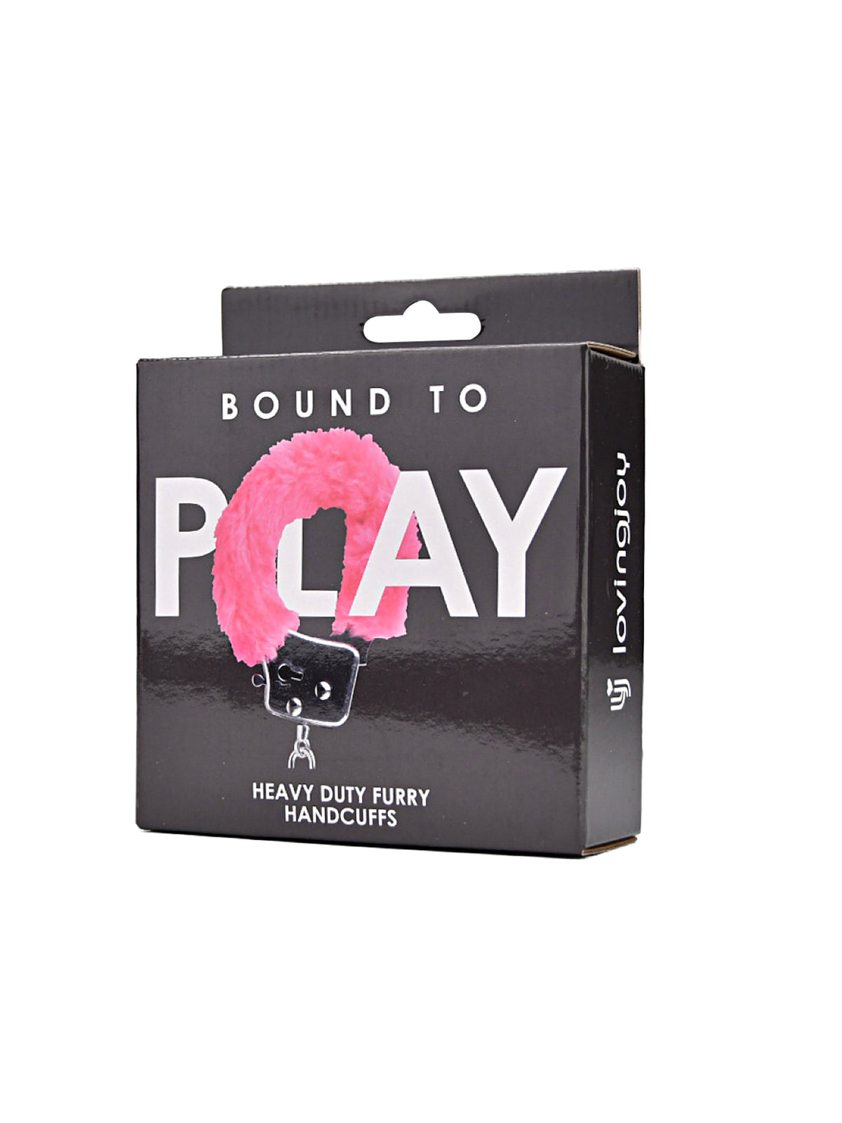Bound to Play pink faux-fur restraint cuffs featuring adjustable metal hardware and a quick-release system.