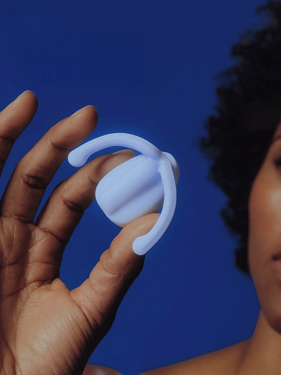 Dame Eva II wearable hands-free vibrator for couples, crafted from soft medical-grade silicone.