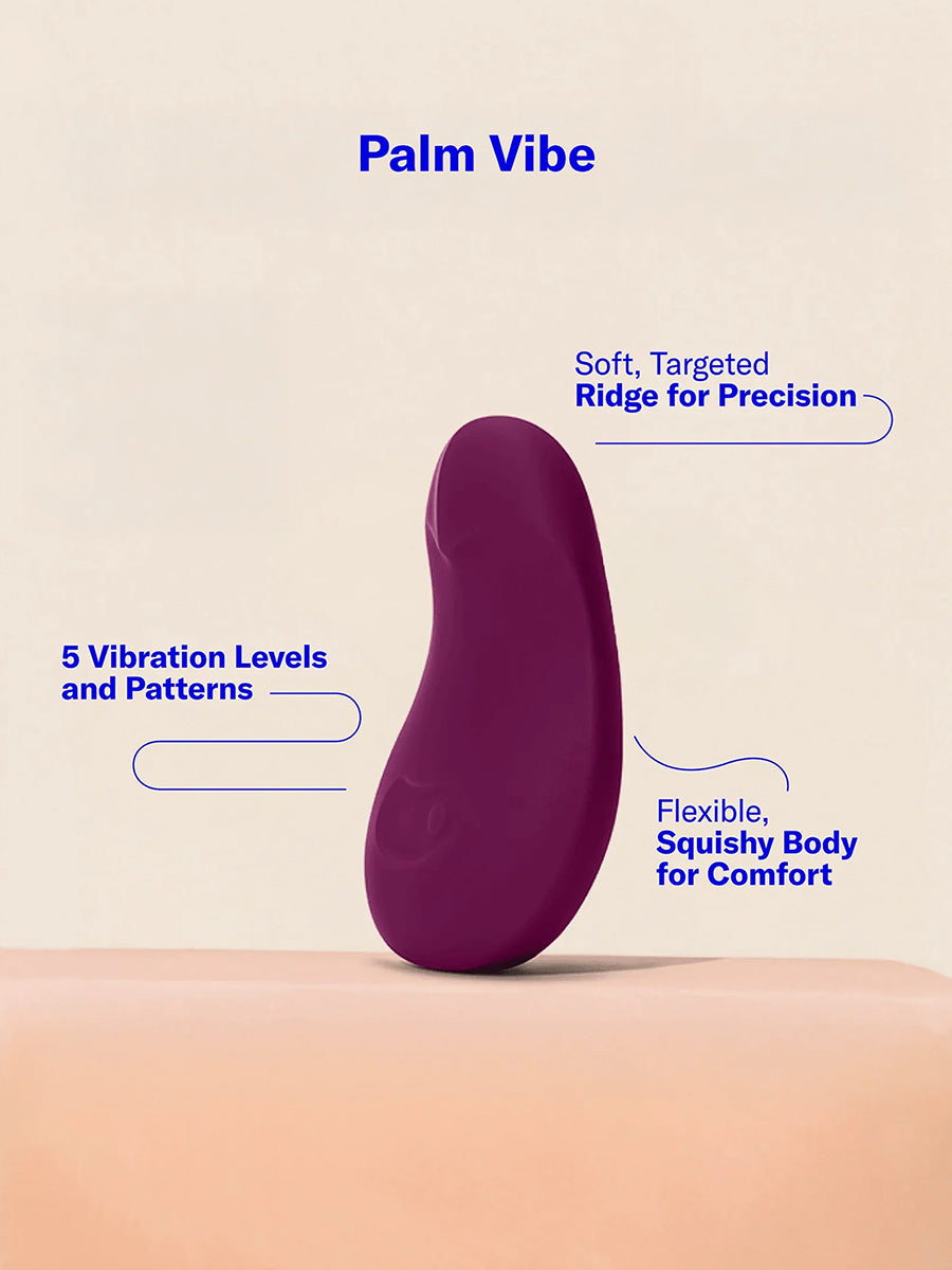 Dame Pom flexible palm vibrator crafted from soft medical-grade silicone for targeted stimulation.