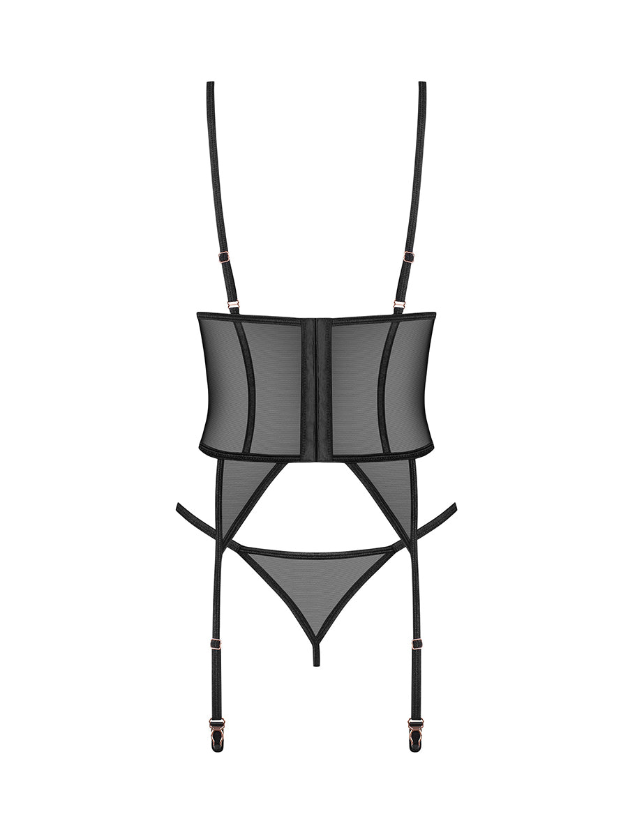 Euridia Corset and Thong - Black