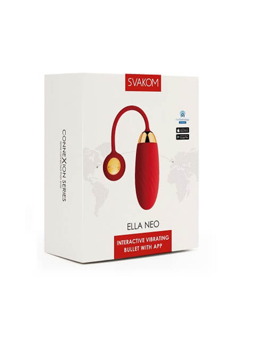 Ella Neo Interactive App Controlled Vibrating Egg - Red