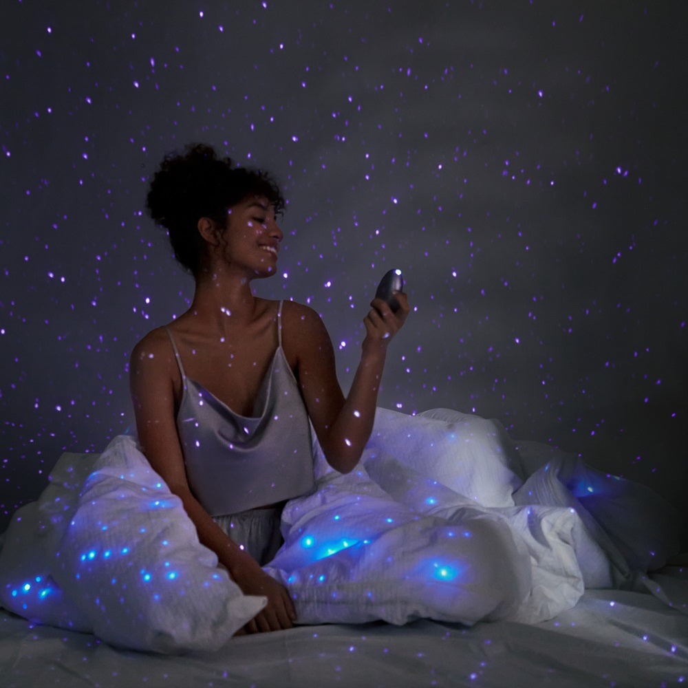 Galaxie Suction Vibrator with Mood Projector Midnight Black