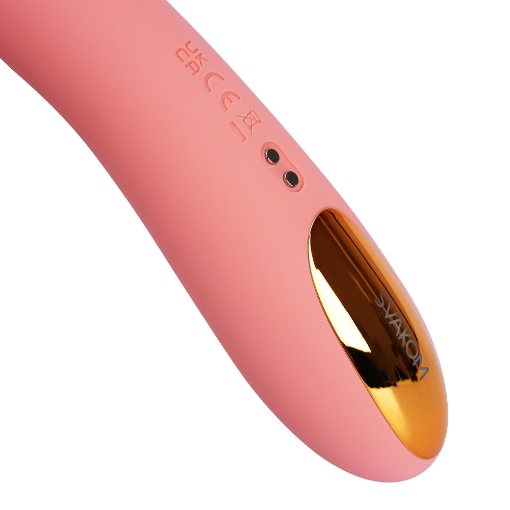 Ava Neo Interactive Thrusting Vibrator Peach Pink