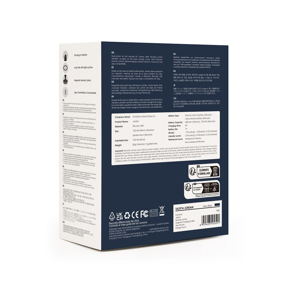 Jordan App-Controlled Thrusting Anal Vibrator