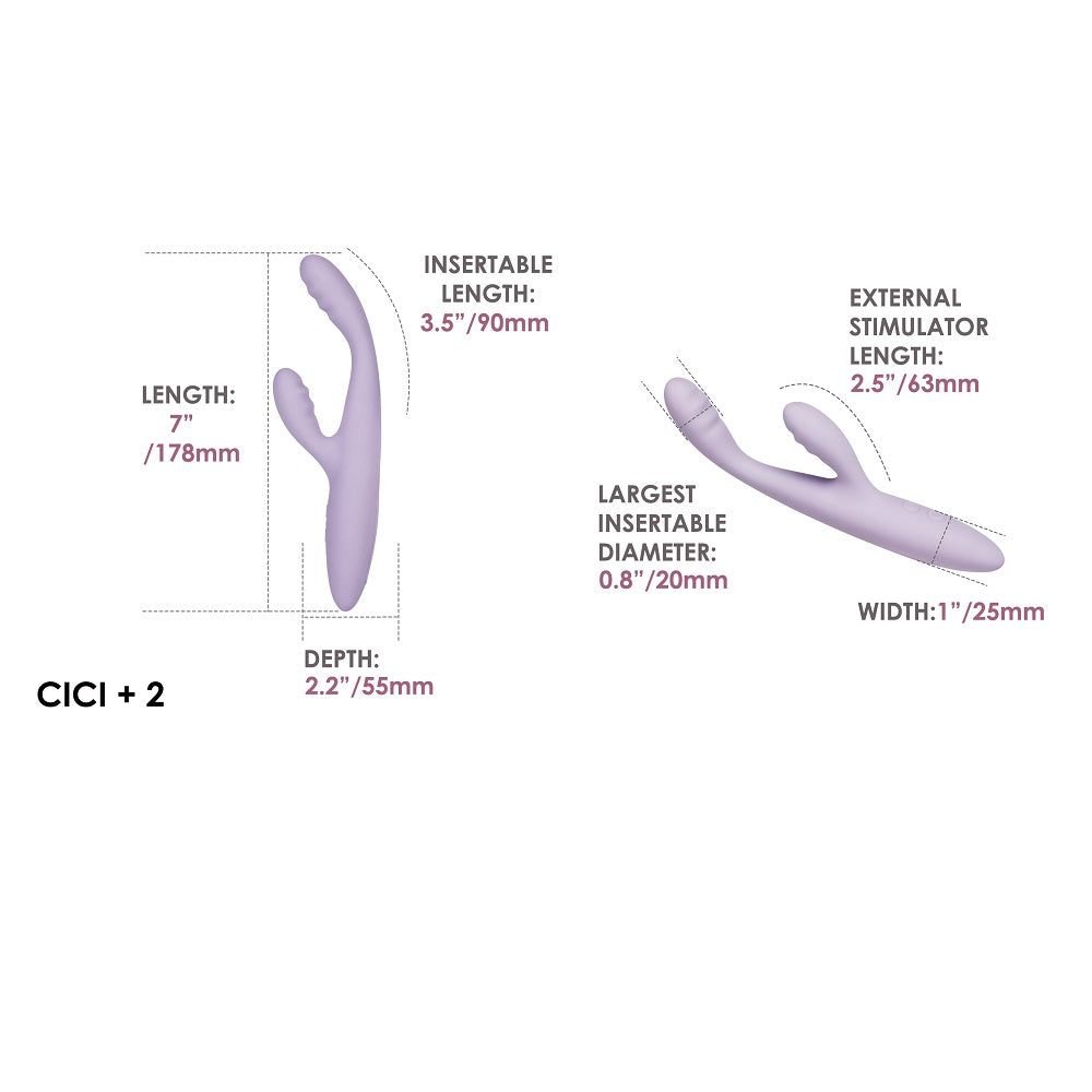 Cici+ 2 App Controlled Slim Rabbit Vibrator