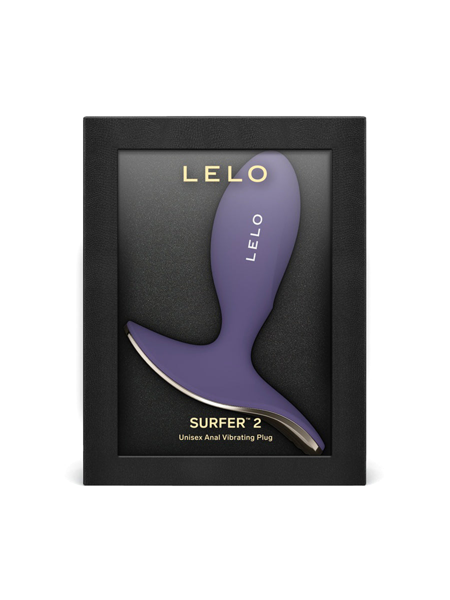 LELO Surfer 2 black silicone unisex vibrating anal plug toy_07
