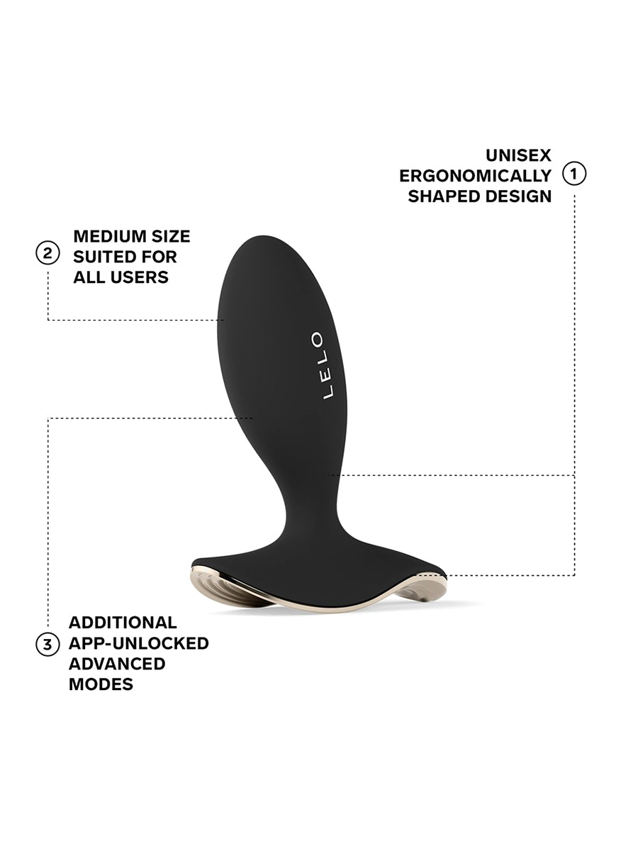 LELO Surfer 2 black silicone unisex vibrating anal plug toy_09