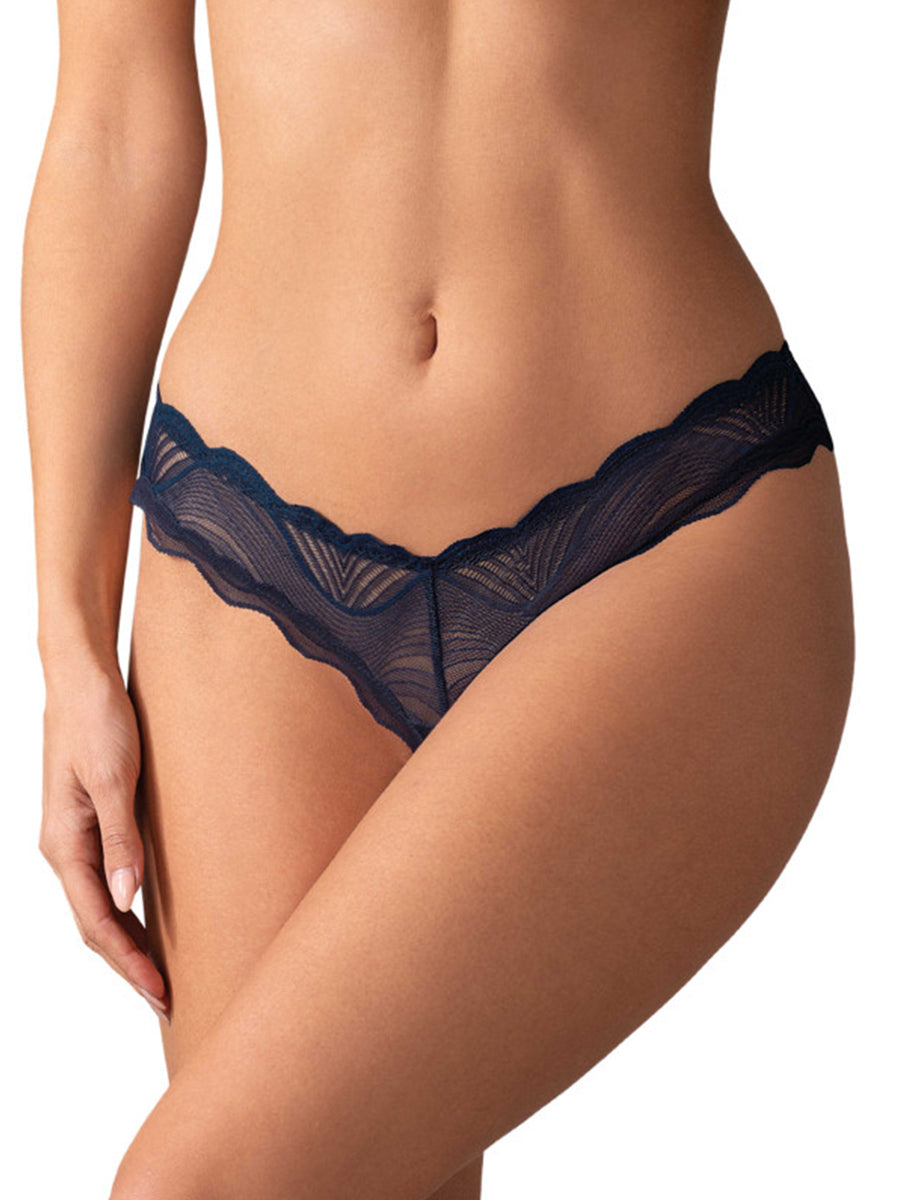 Nightly Blue Crotchless Thong