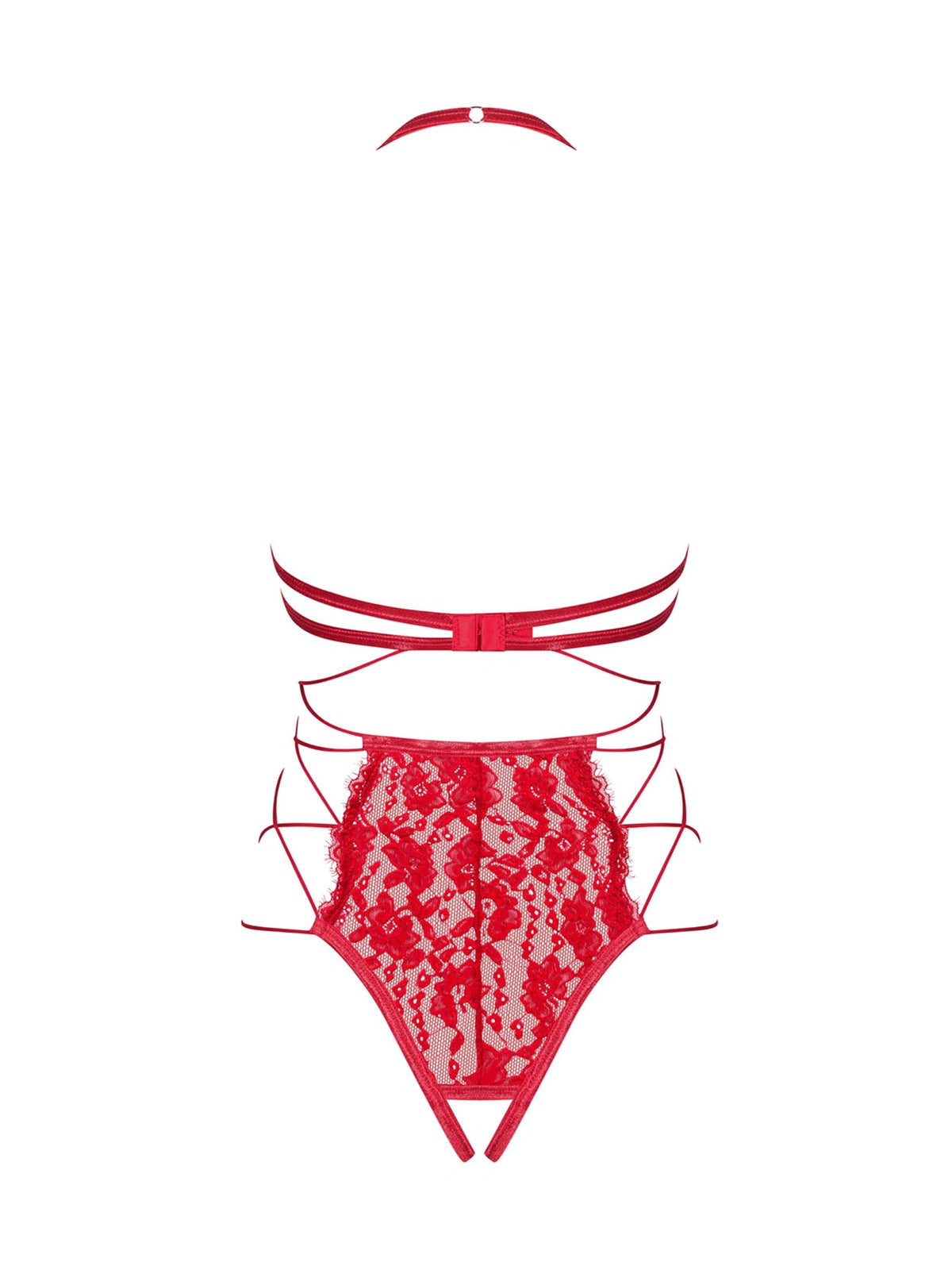 Rediosa Red Crotchless Teddy