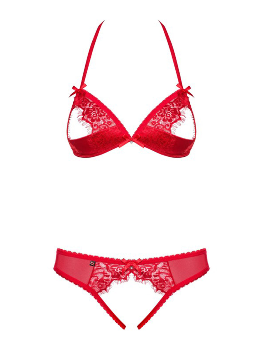 870-SEC Daring Red Lingerie Set