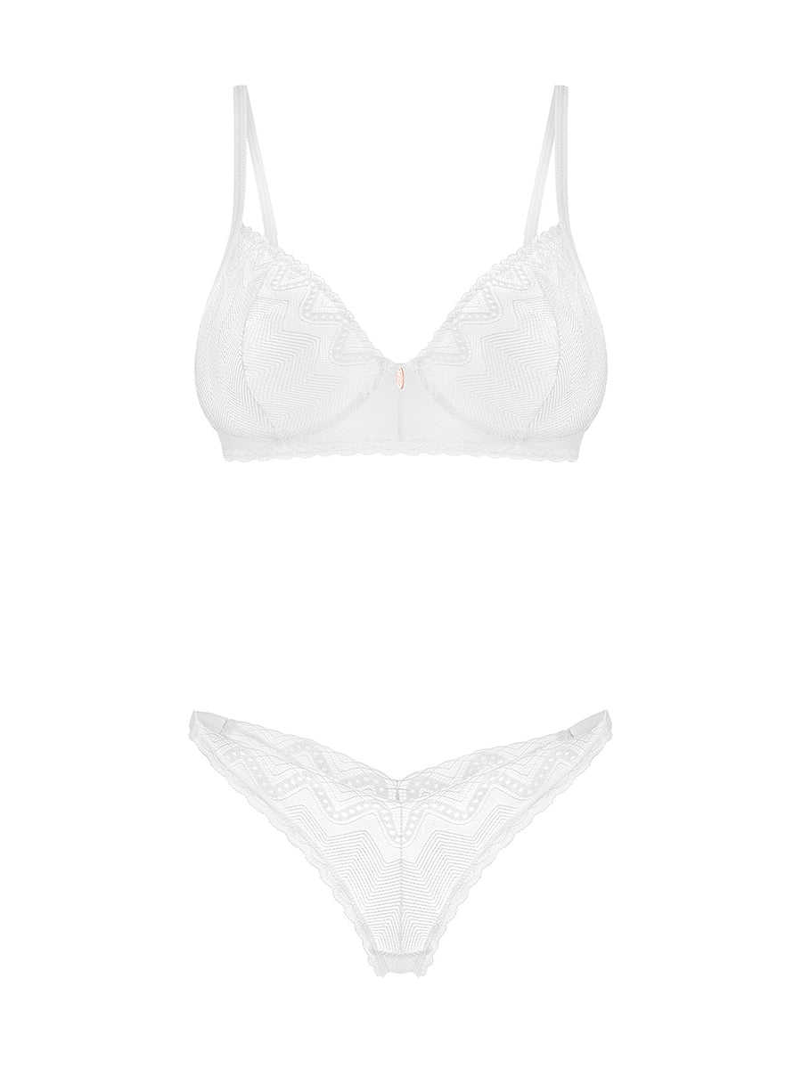 Alissium 2-Pcs Lingerie Set - White
