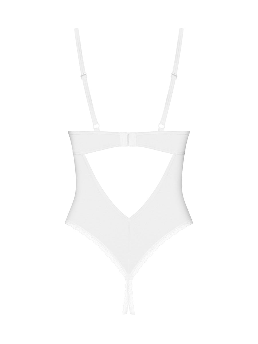 Alissium Crotchless Teddy - White