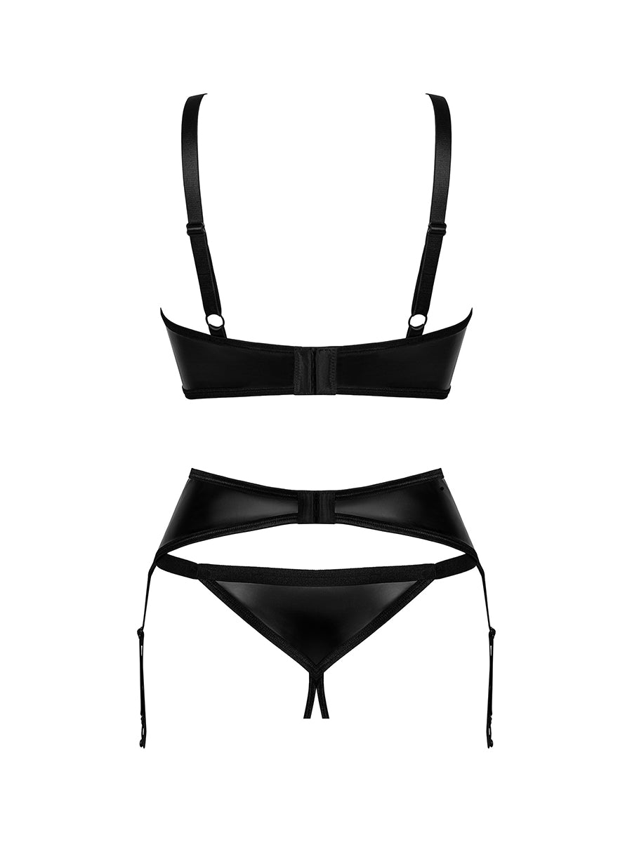 Armares 3-Pcs Crotchless Set - Black