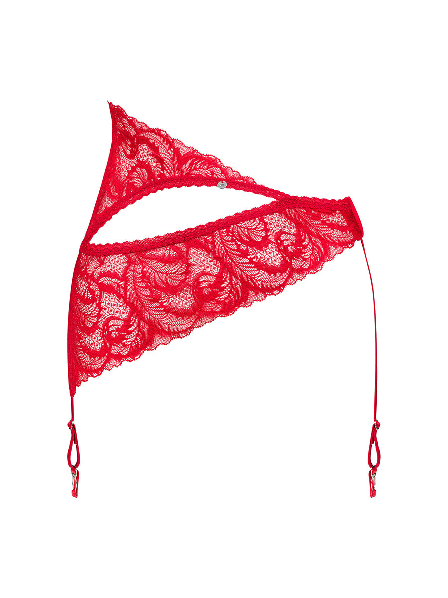 Atenica Lace Garter Belt - Red