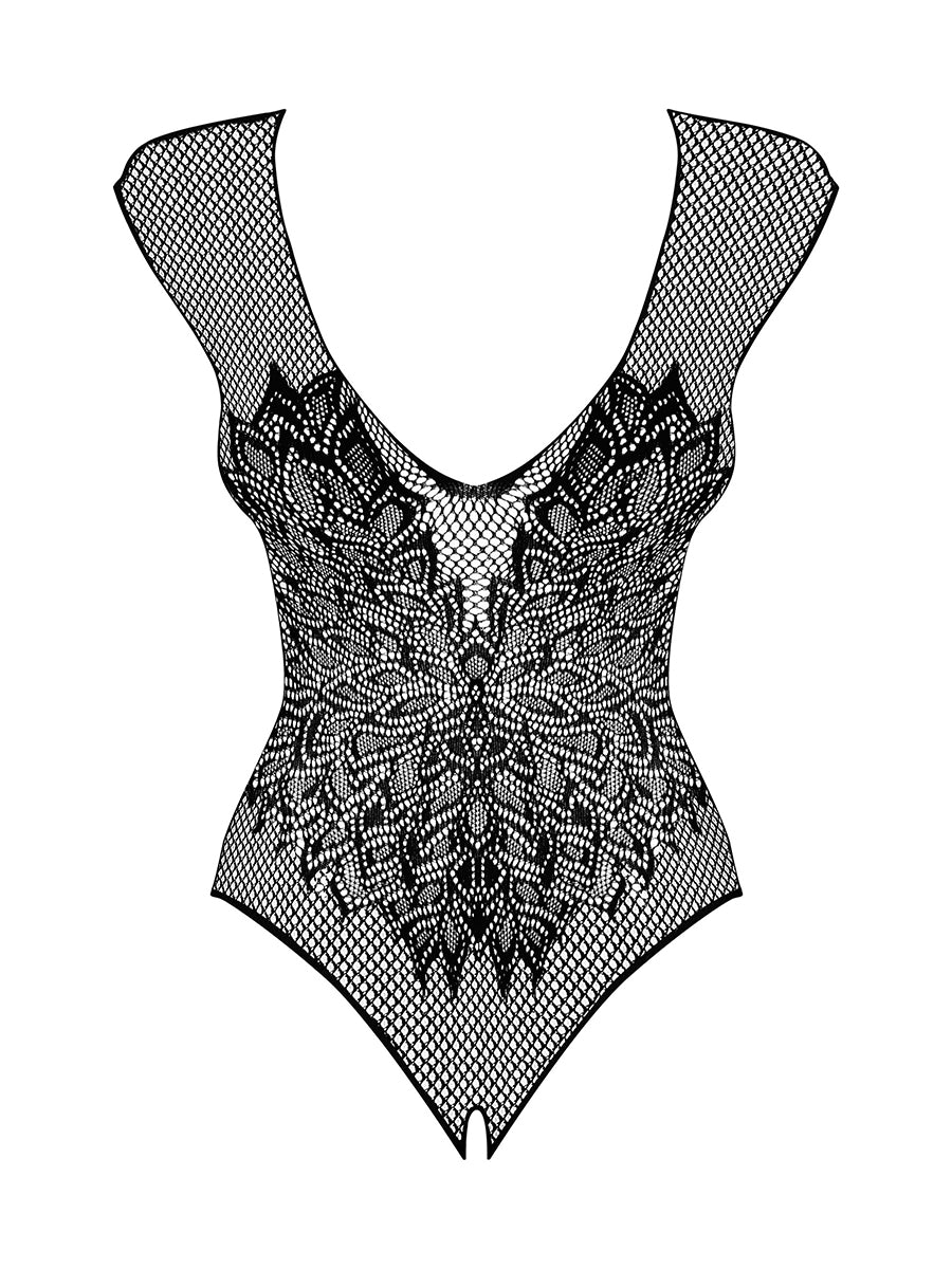 B112 Seductive Teddy with Black Wings