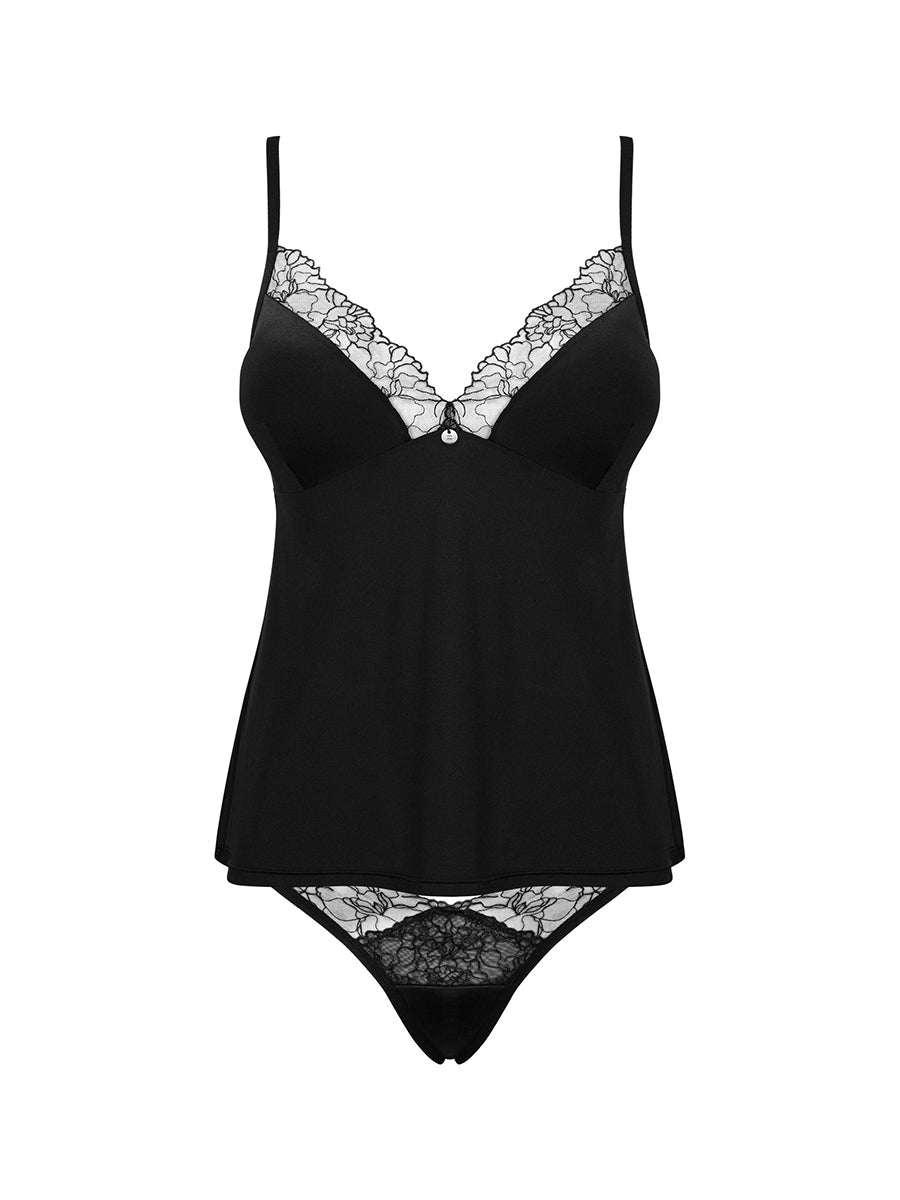 Bella Rou Top & Panties - Black