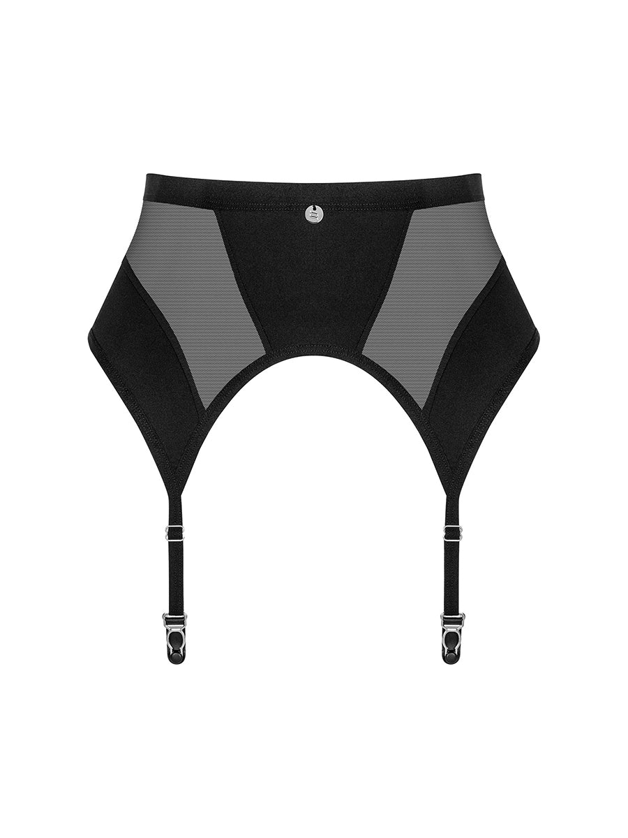 Chic Amoria Garter Belt - Black