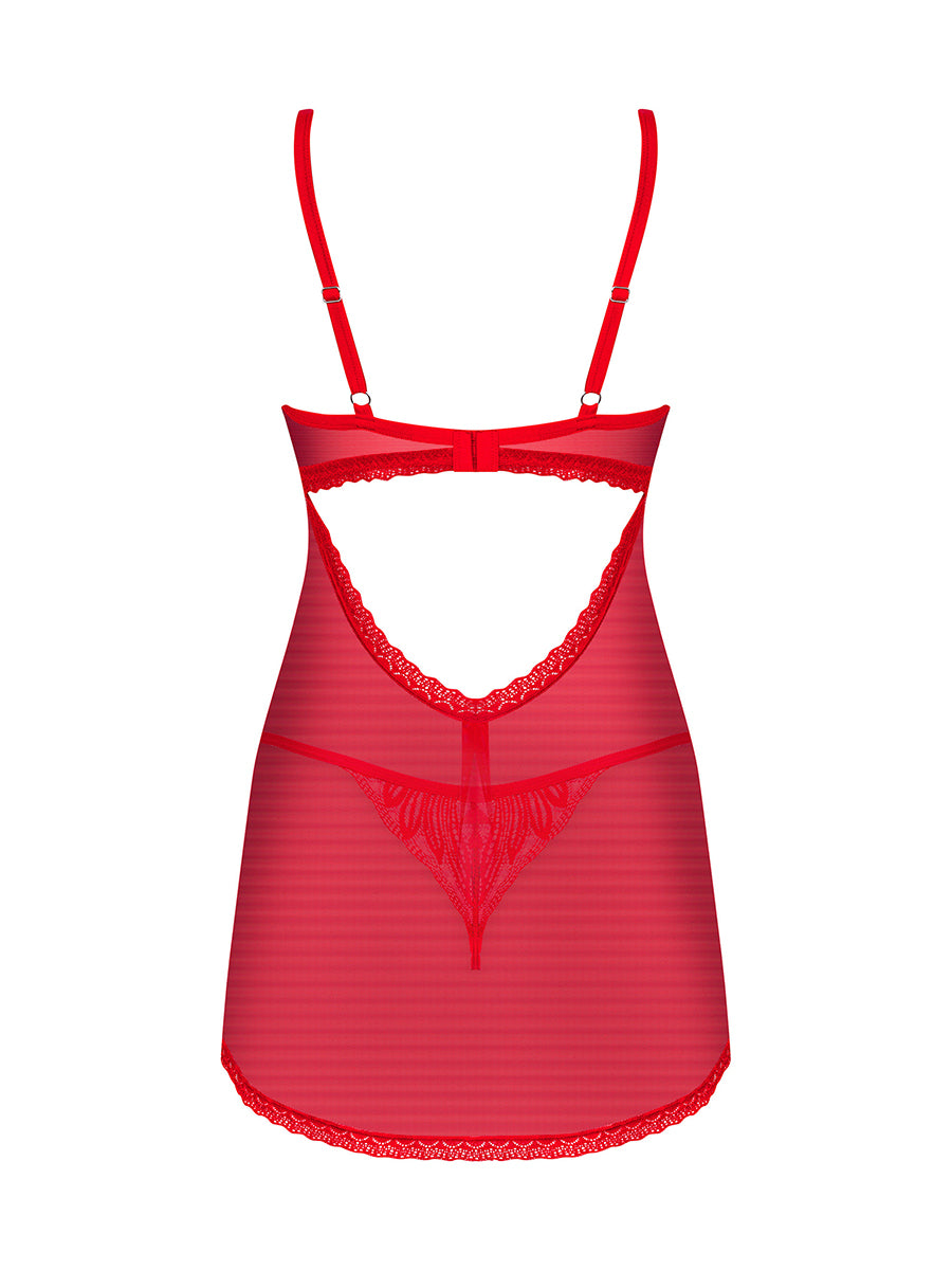 Chilisa See-through Babydoll & Thong - Red
