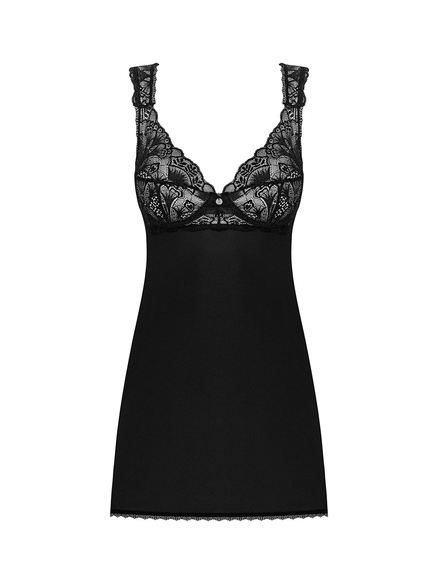 Donna Dream Babydoll & Thong - Black
