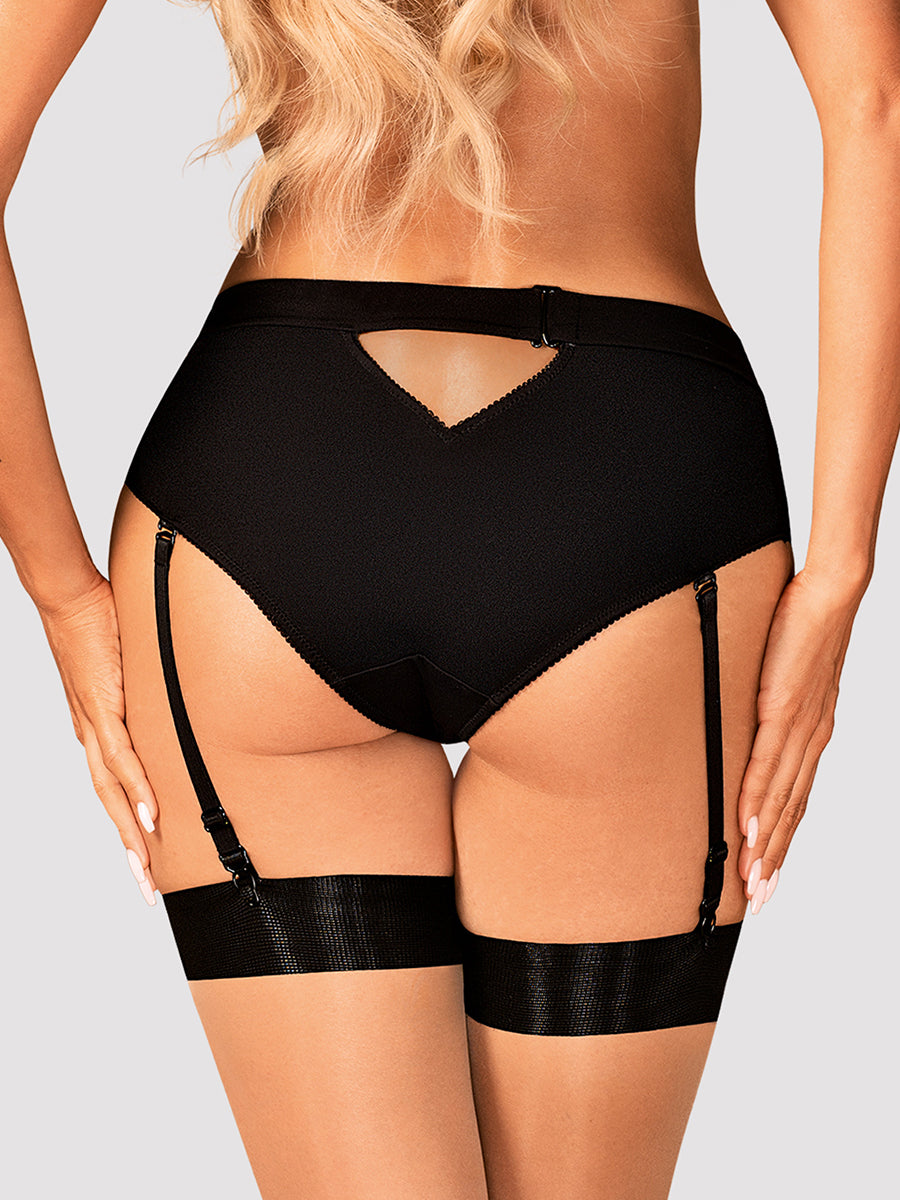 Editya Garter Panties - Black
