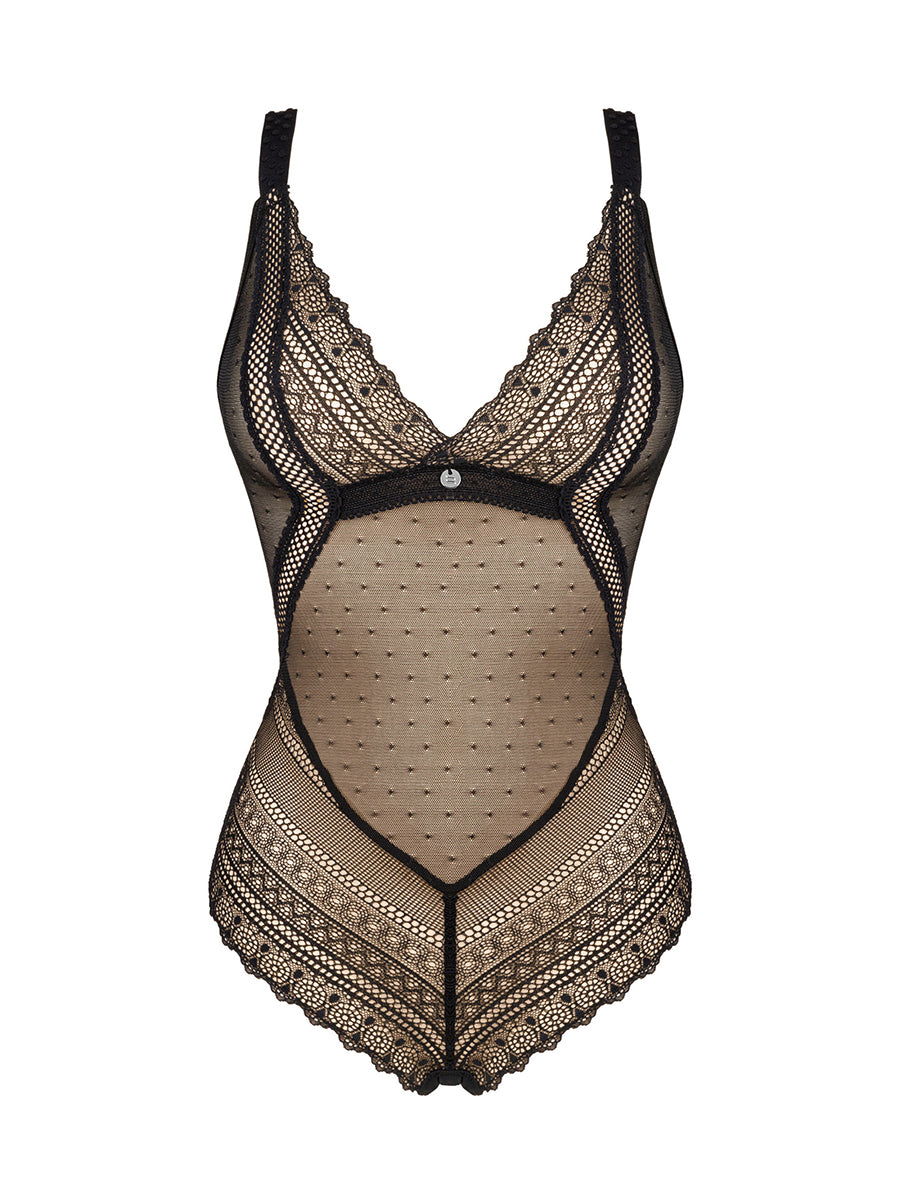 Estiqua See-through Teddy - Black