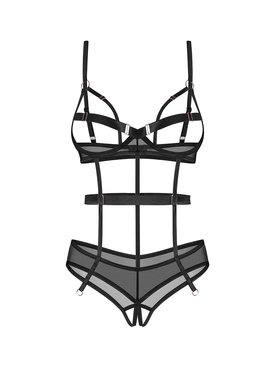 Euridia Crotchless Teddy - Black