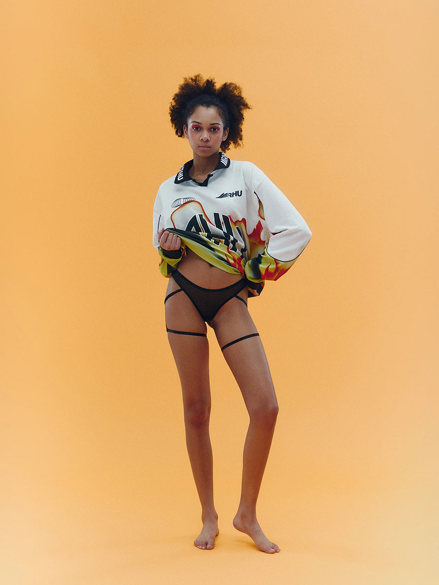 Euridia Panties with Thigh Straps - Black