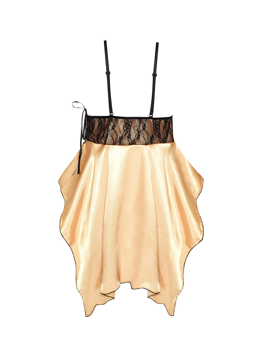 Julieta Sensual Satin and Lace Chemise