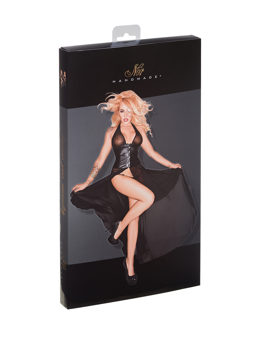 F047 Long Dress with Corset Closing