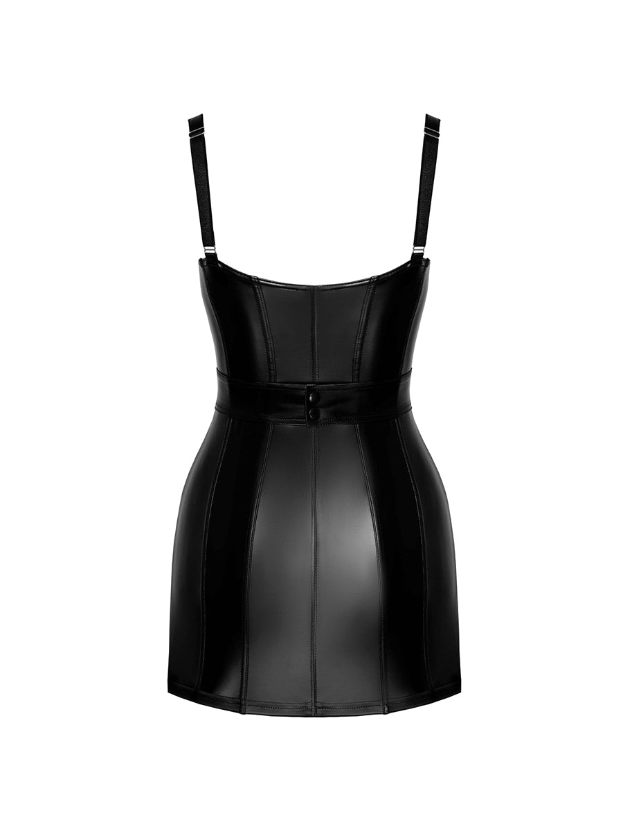 Starlet Wetlook Minidress with Ring Belt