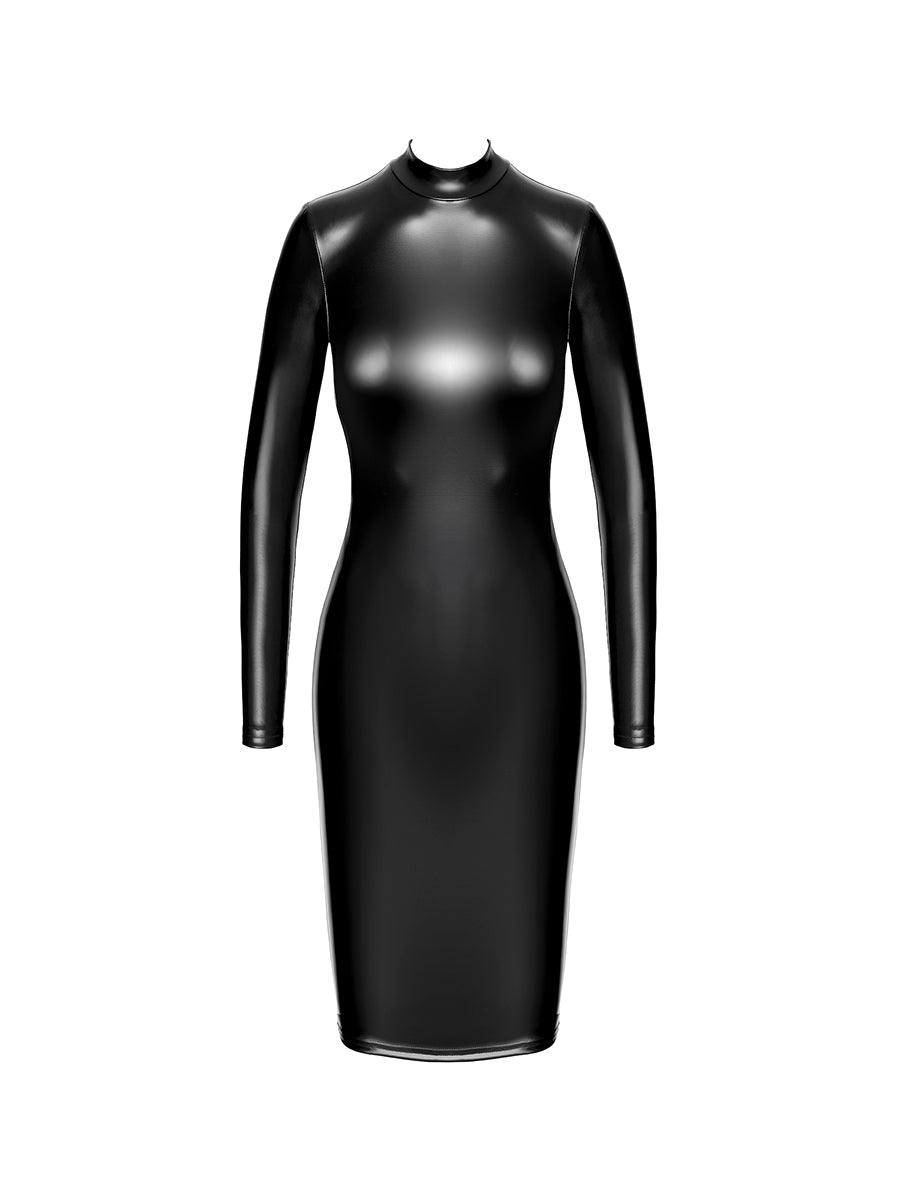 Luxuria Crystal Back Sheer Midi Dress