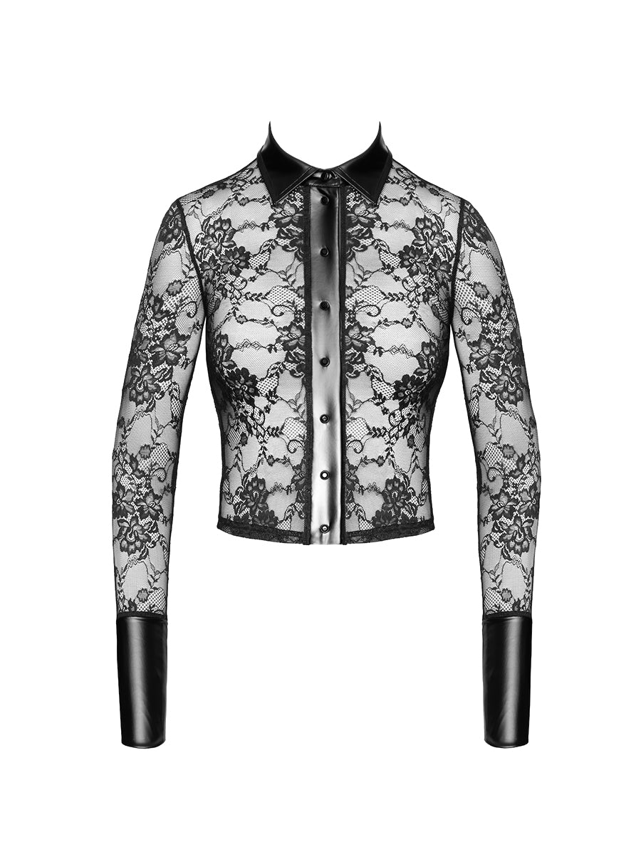 Noirelle Lace Button-up Shirt