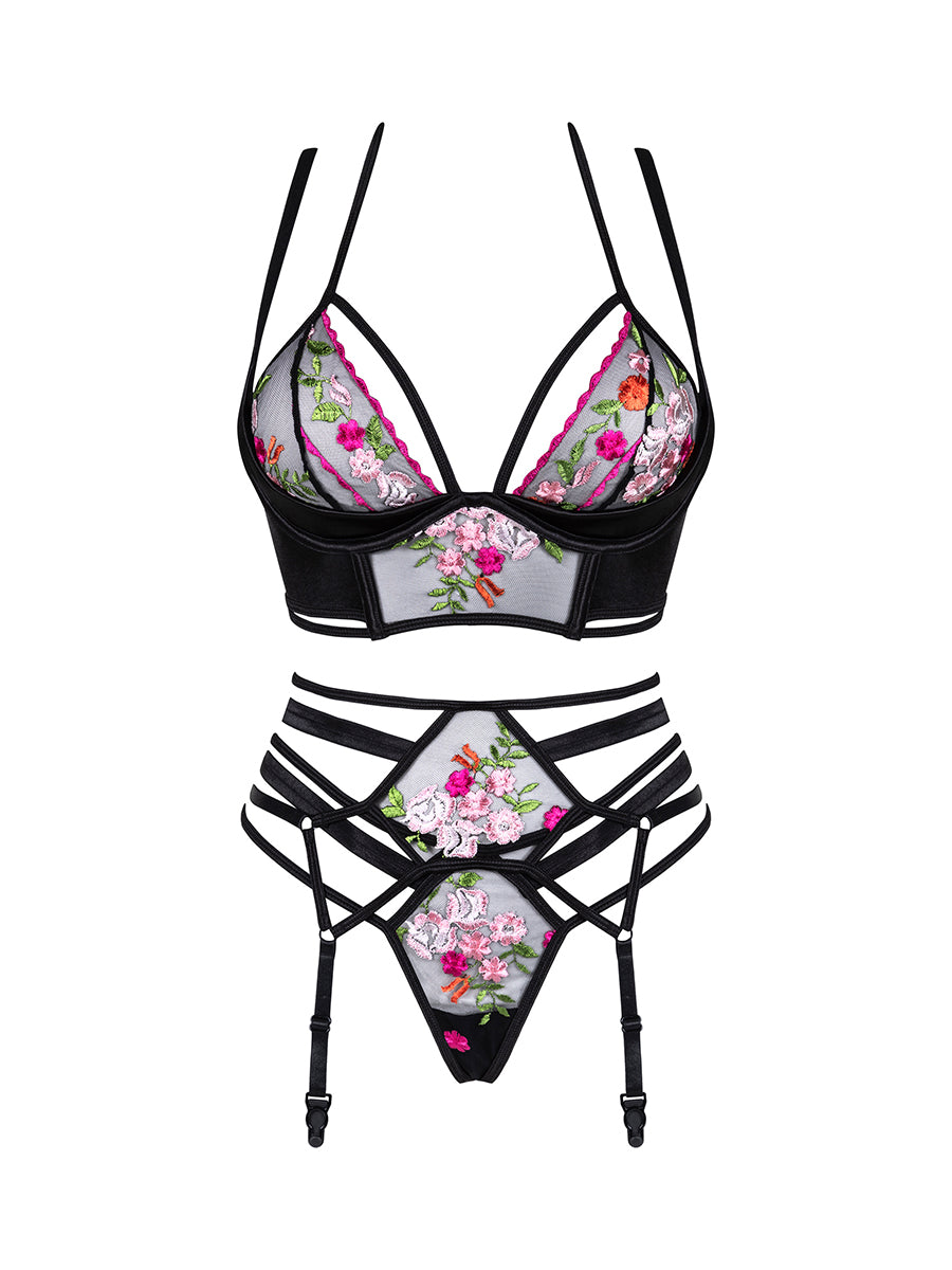 Joanna Floral Pattern Lingerie Set