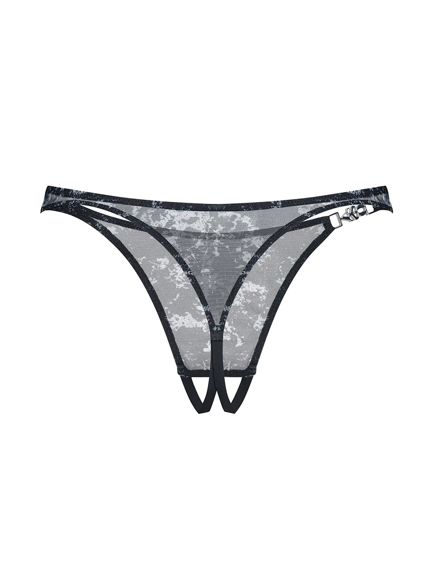 Corrosis Crotchless Thong with Unique Pattern