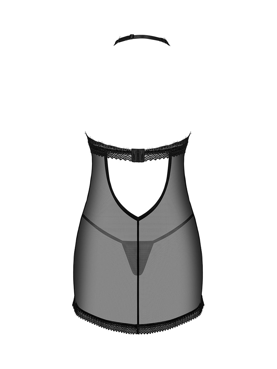 Medilla Black See-through Chemise & Thong