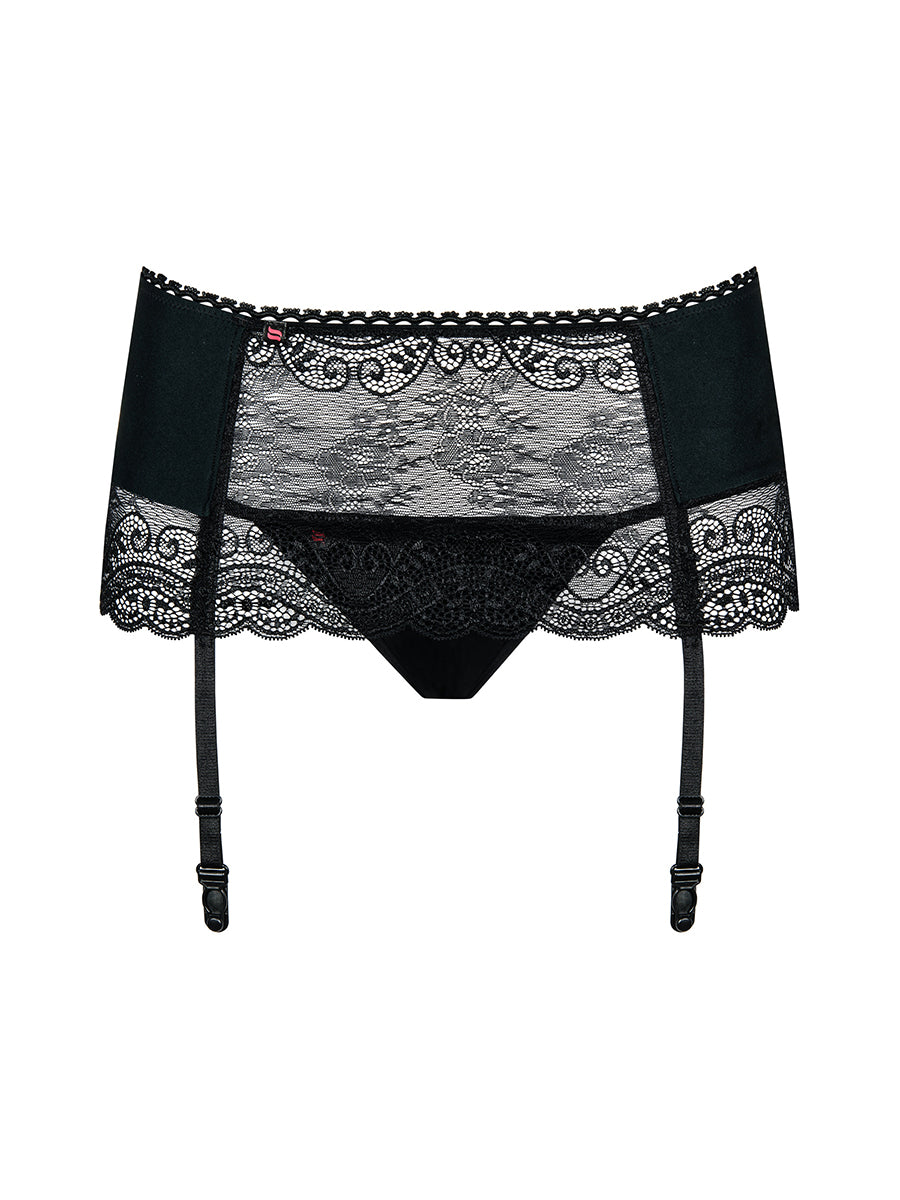 Miamor Black Sexy Garter Belt & Thong