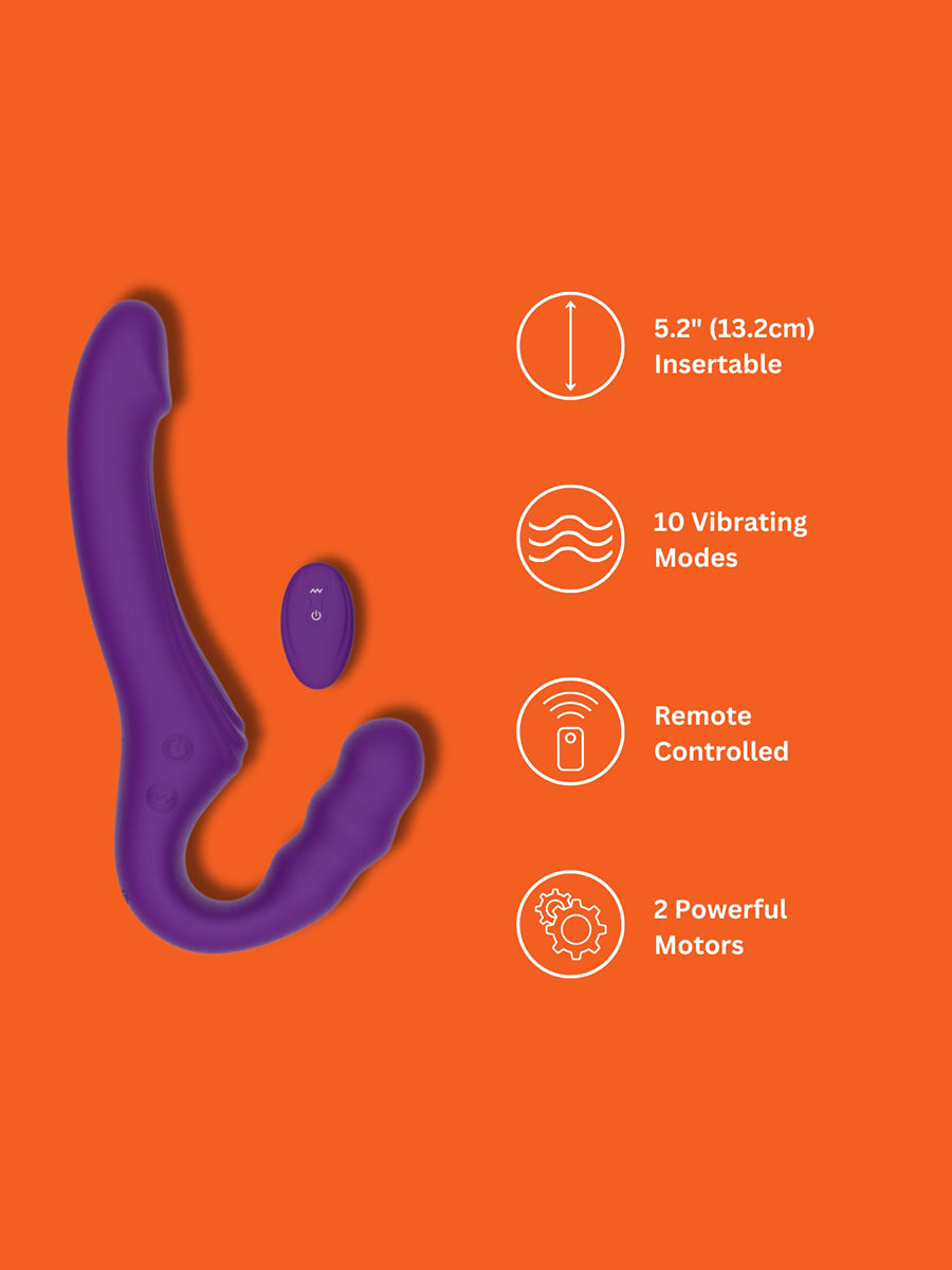 Echo Remote Vibrating Strapless Strap On
