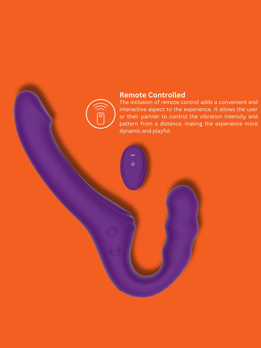 Echo Remote Vibrating Strapless Strap On
