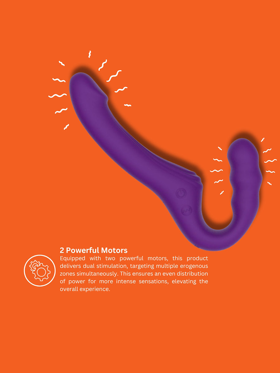 Echo Remote Vibrating Strapless Strap On