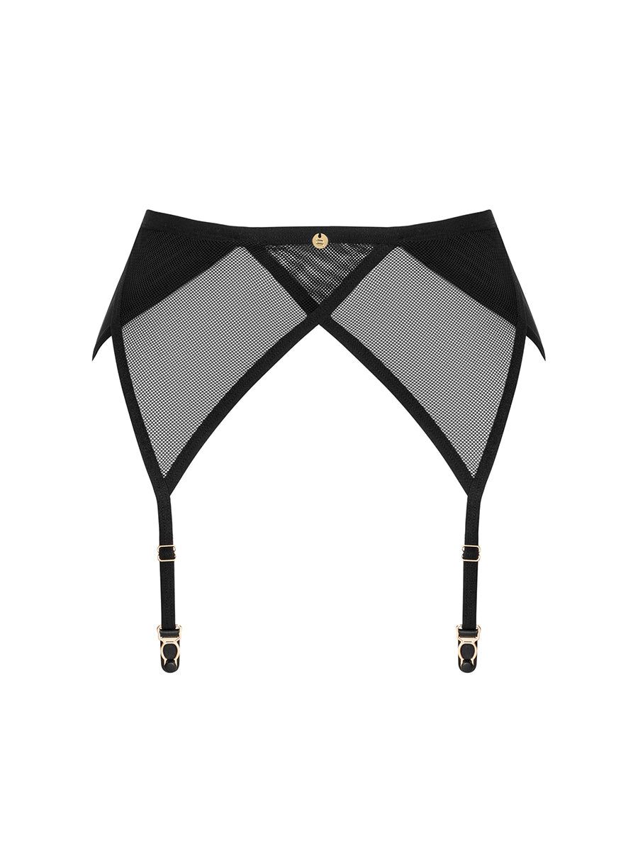 Nesari Black Garter Belt